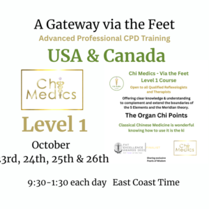 Chi Medics – Via The Feet, Practitioner Training  Level 1, USA and Canada (East Coast)